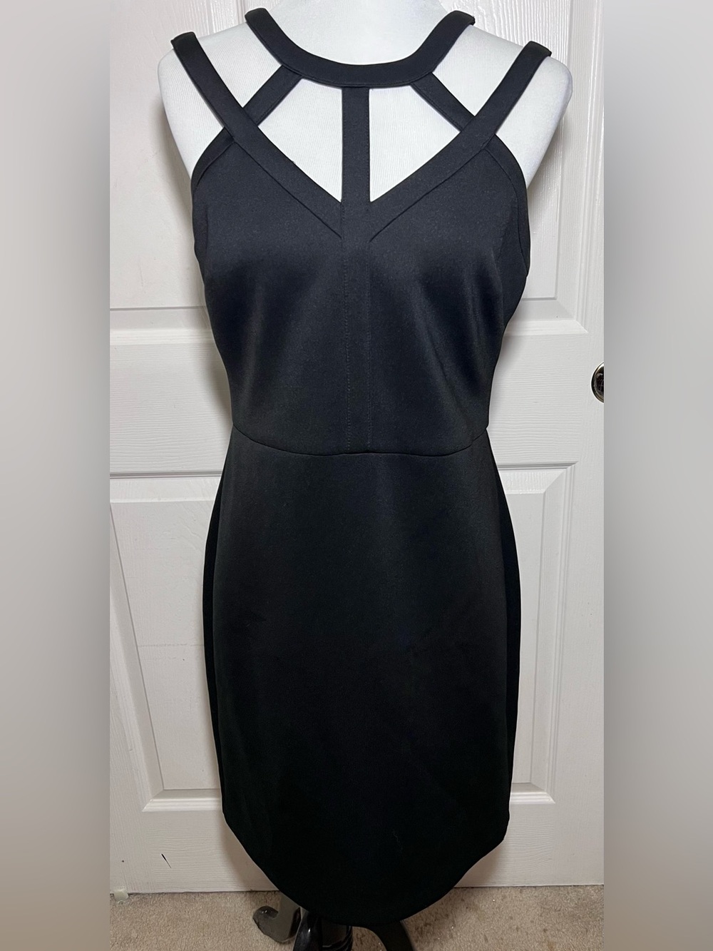 Guess Black Strappy Mini Dress